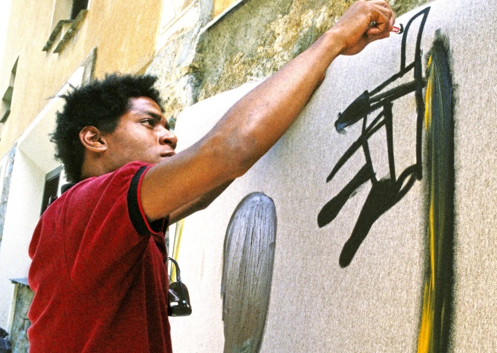 Jean-Michel Basquiat in 1983 by getty images
